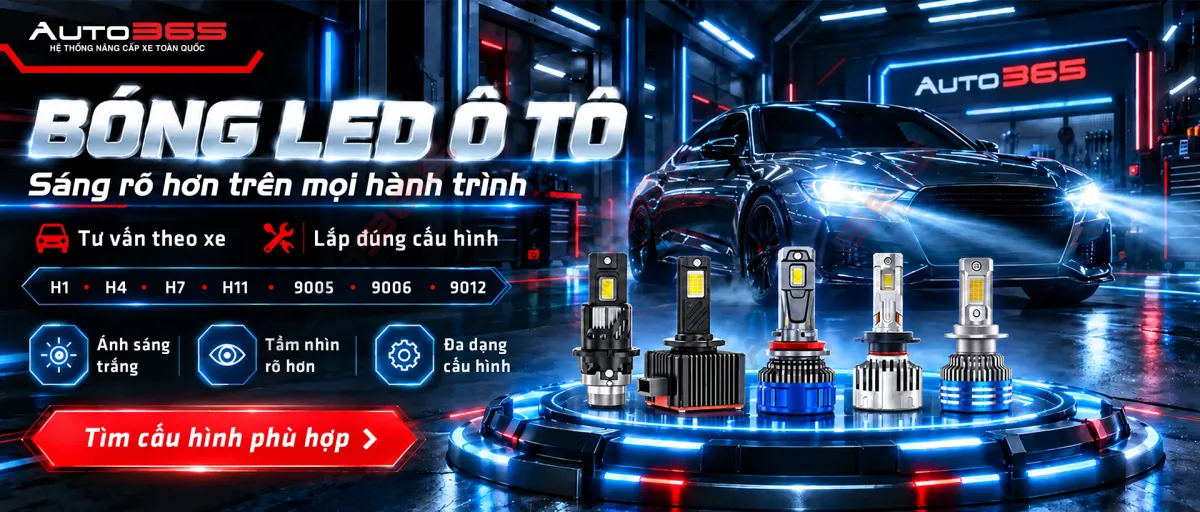 Bóng LED ô tô — sáng rõ hơn trên mọi hành trình, tìm cấu hình phù hợp tại Auto365