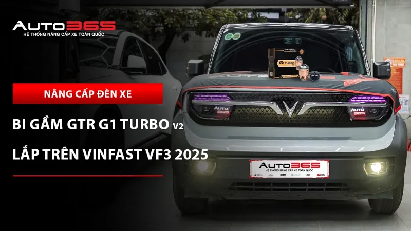 VinFast VF3 2025 Plus lắp bi gầm GTR G1 Turbo V2