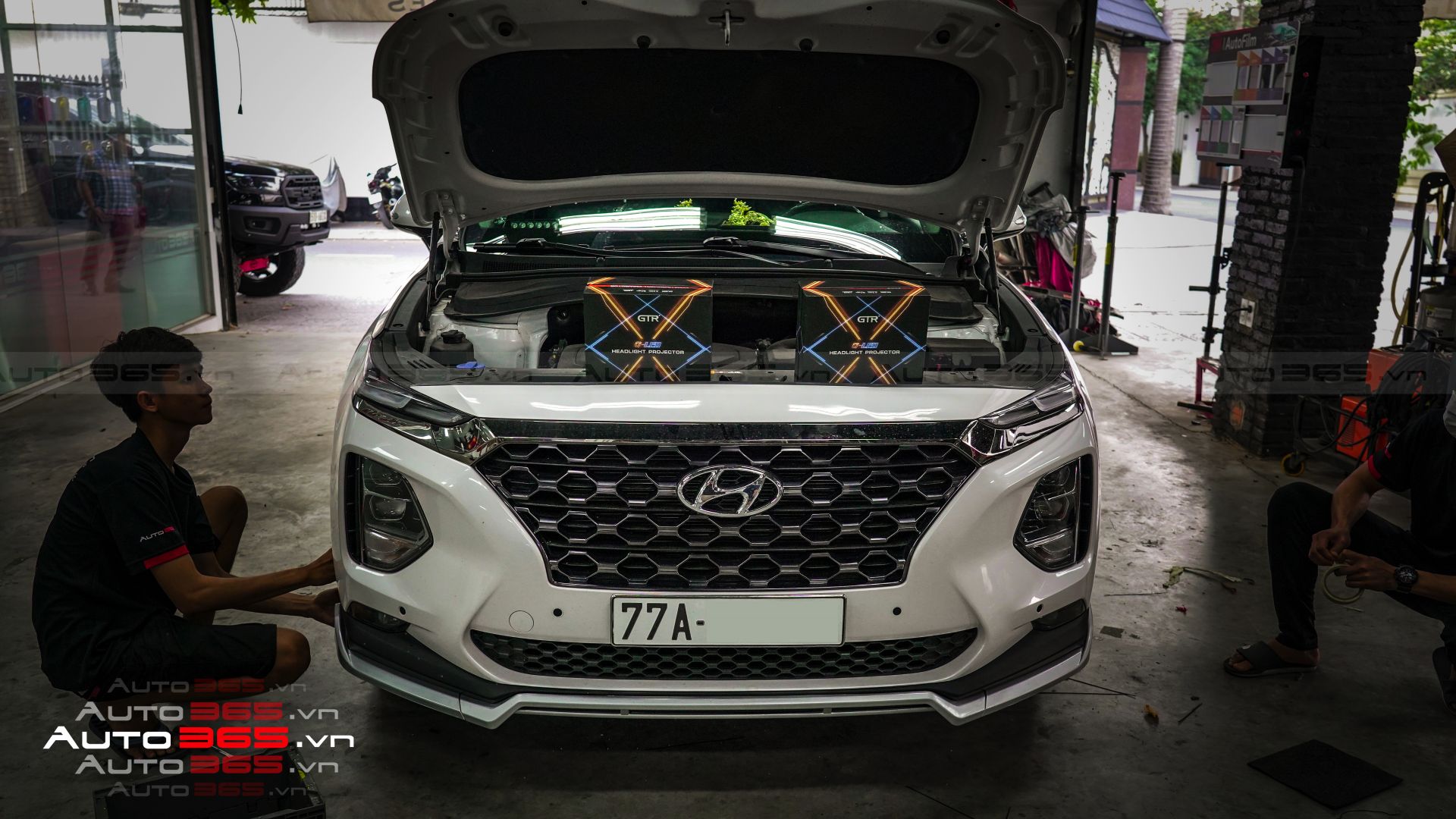 Độ đèn Hyundai Santa Fe (4)