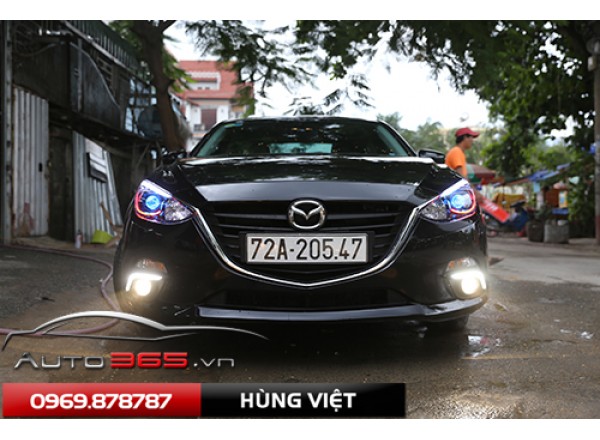 Mazda 3 độ mí led bi gầm Taiwan led cóp sau đẳng cấp