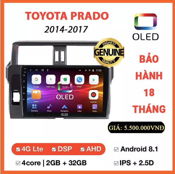 Màn hình Oled Toyota Prado 2014-2017 - Hình 1