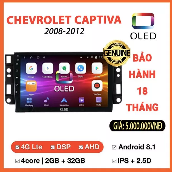 Màn hình Oled Chevrolet Captiva 2008-2012 - Hình 1