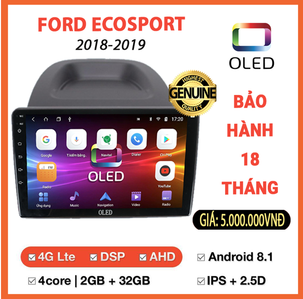 Màn hình Oled Ford Ecosport 2018-2019