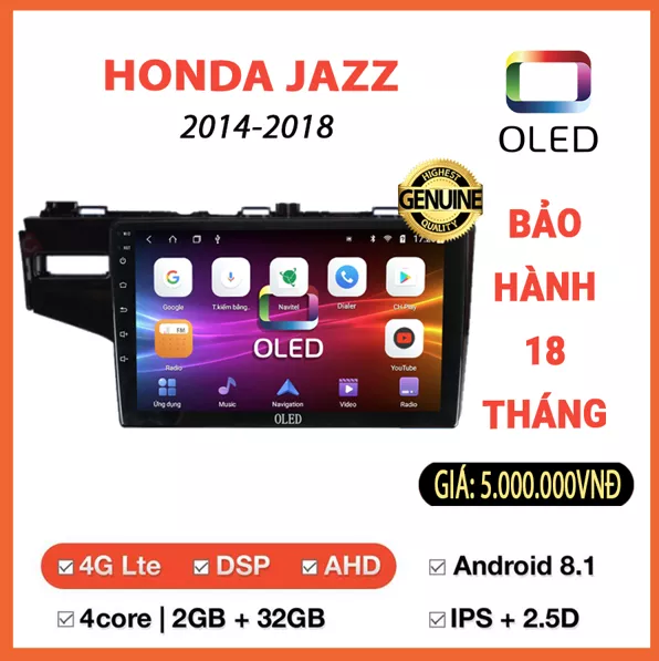 MÀN HÌNH OLED HONDA JAZZ 2014-2018 - Hình 1