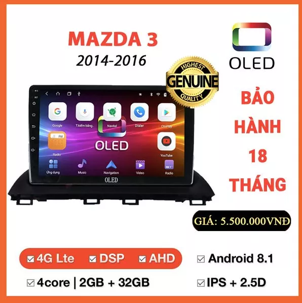 Màn hình Oled Mazda 3 2014 - 2016 - Hình 1