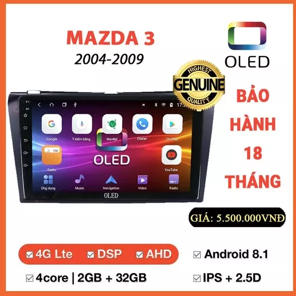 MÀN HÌNH OLED MAZDA 3 2004 2009 - Hình 1
