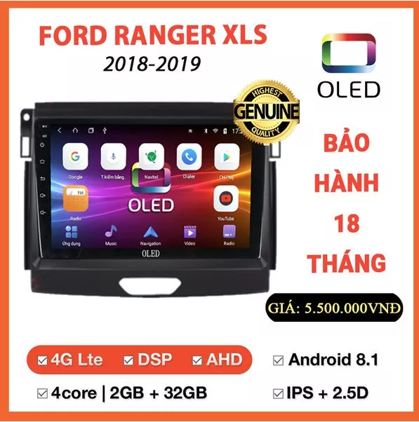 Màn hình Oled Ford Ranger XLS 2018-2019 - Hình 1