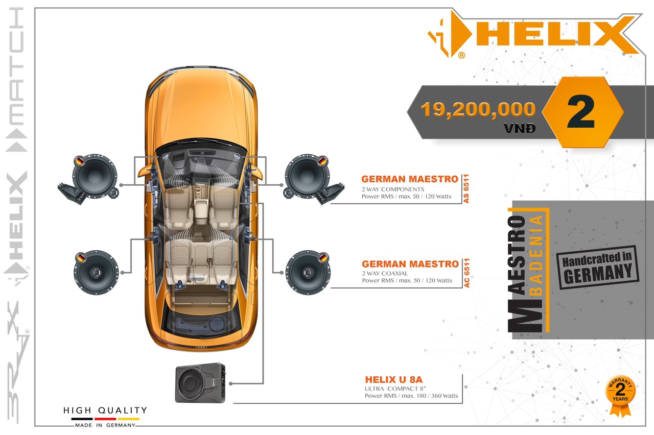 CẤU HÌNH ÂM THANH SET 2 HELIX D FOUR