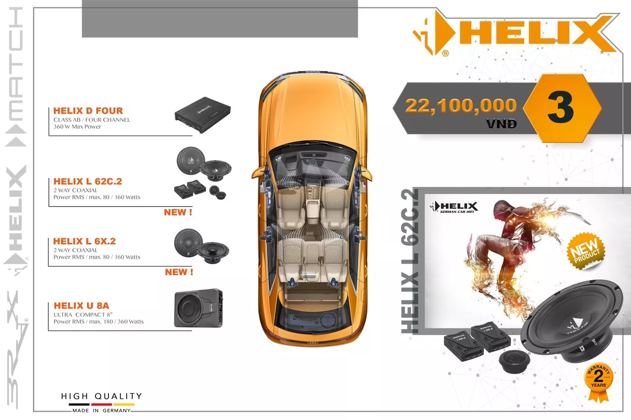 CẤU HÌNH ÂM THANH SET 3 HELIX D FOUR - Hình 2