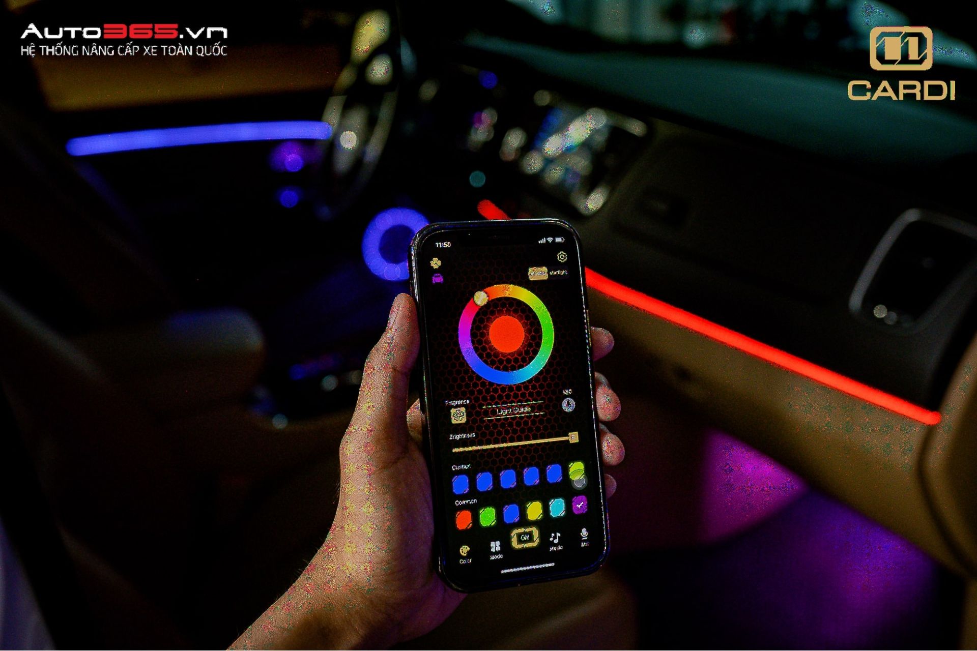 led viền nội thất xe hơi