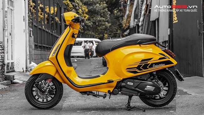 vespa đổi wrap màu xe