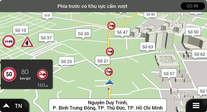 Giao diện dẫn đường VIETMAP S2