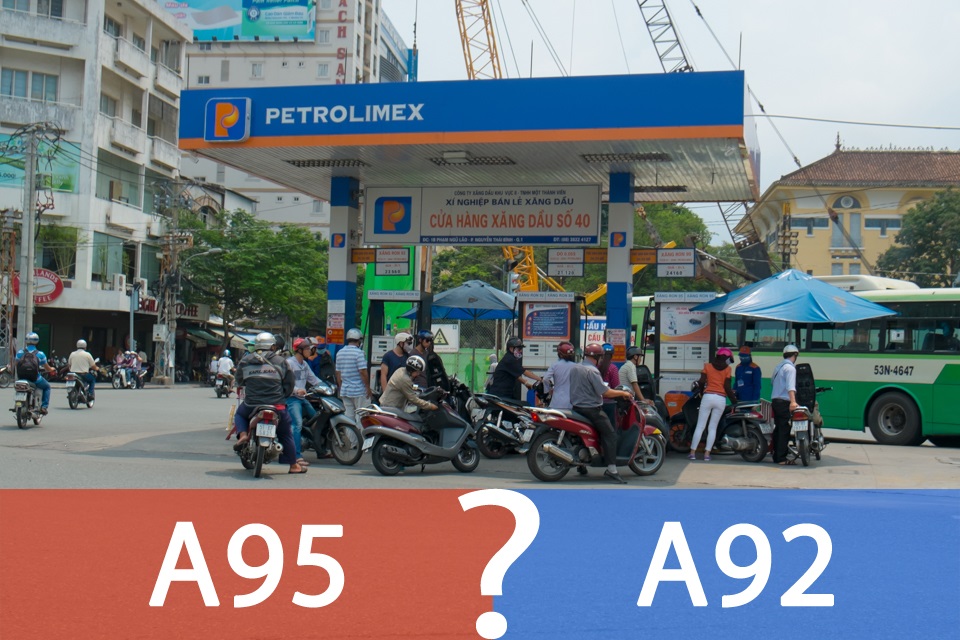 Xăng A95 và xăng A92 có chỉ số octan như thế nào?