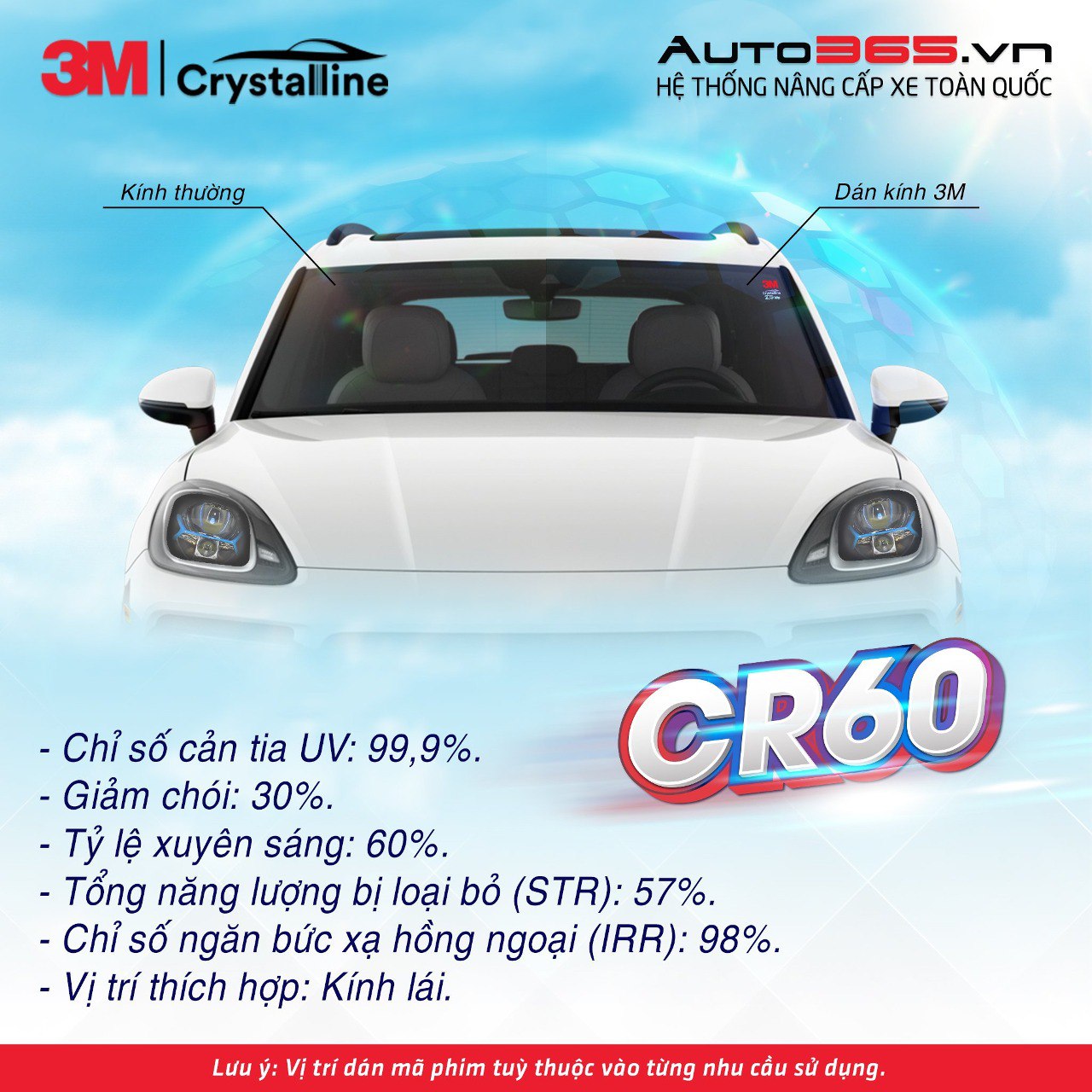 Phim cách nhiệt 3M CR60 Crystalline