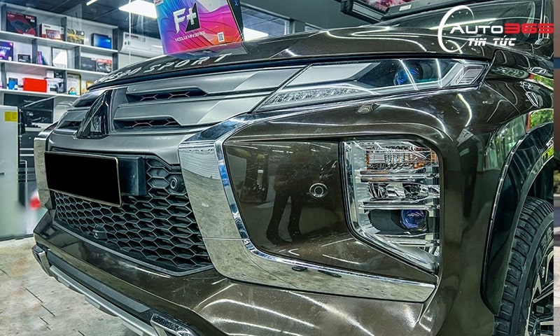 Mitsubishi Pajero Sport nâng cấp Module bi LASER Mini F+ Ultra