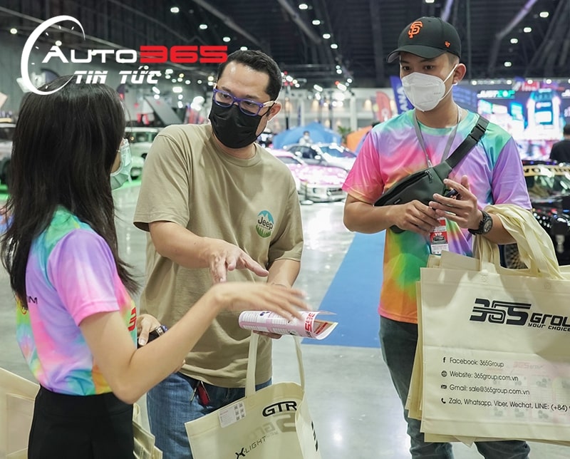 hoạt động của 365 group tại sự kiện bangkok auto salon 2022
