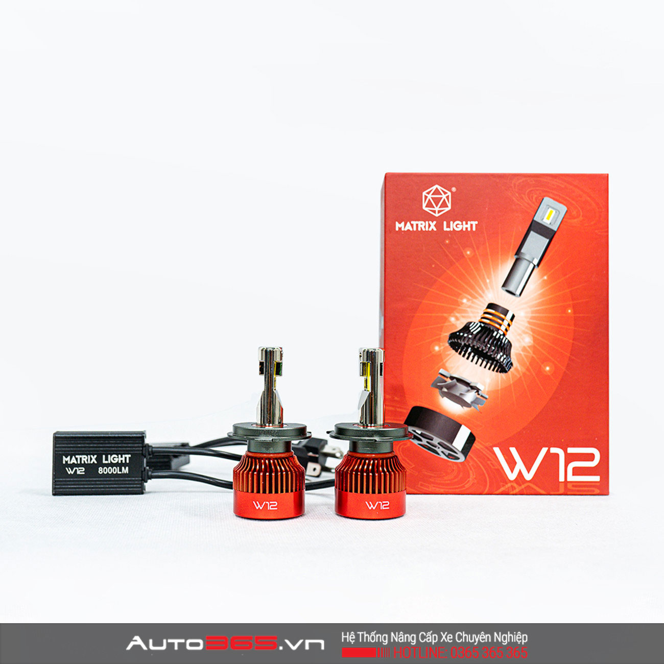 Bóng led matrix light W12 chân H4