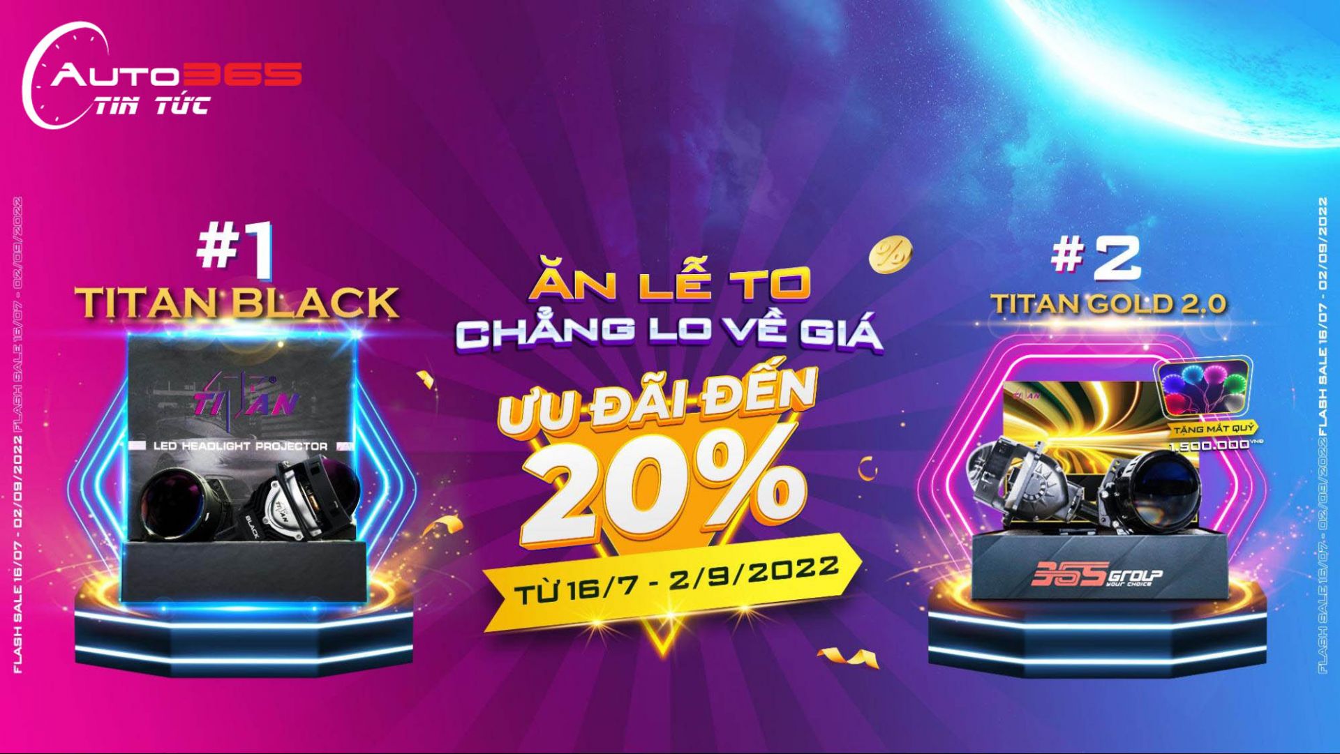 TITAN TUNG KHUYẾN MÃI KHỦNG CHO DÒNG BI LED ĐUÔI VẶN