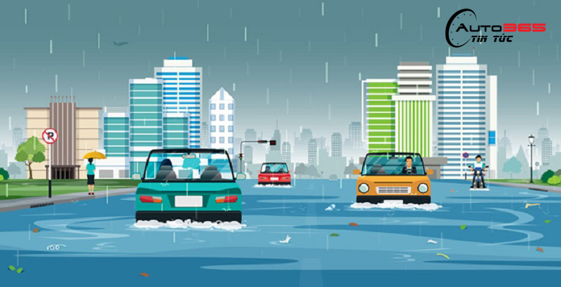 CÁCH PHÂN BIỆT VÀ XỬ LÝ KHI XE Ô TÔ BỊ NGẬP NƯỚC, THUỶ KÍCH