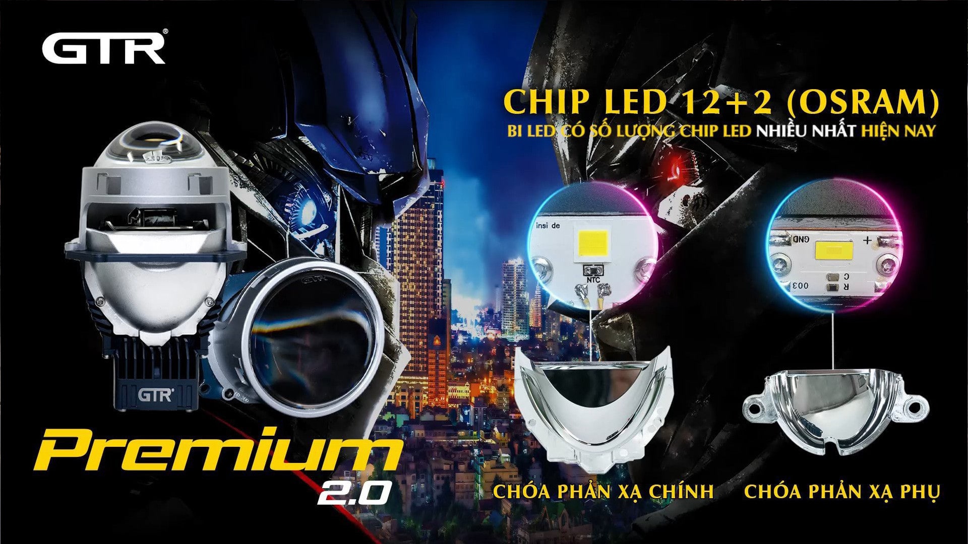 Các dòng xe phù hợp với bi led GTR Premium 2.0