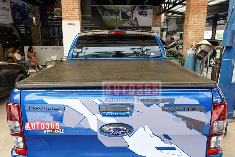 FORD RANGER RAPTOR 2019 LẮP NẮP THÙNG VẢI TONTOP (KHÔNG THANH THỂ THAO) - Hình 1