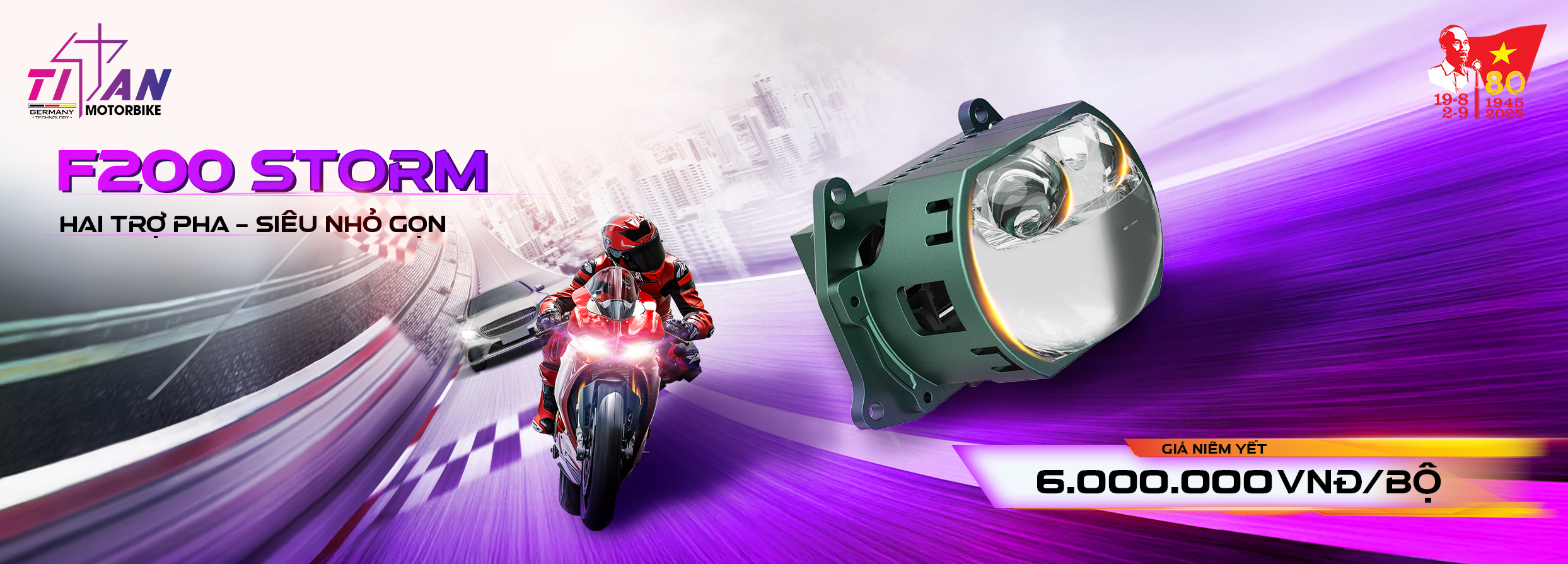 BI LED TITAN MOTO F200 STORM
