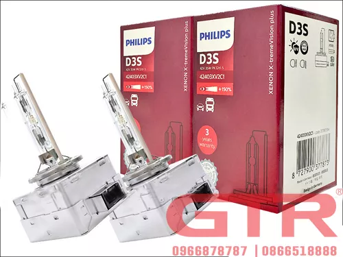 Xenon PHILIPS D3S X-treme Vision +150% 4800K 42403XV2C1 - Hình 1
