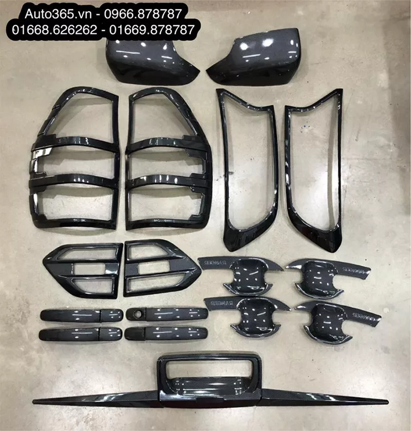 TRỌN BỘ ỐP TRANG TRÍ CARBON CHO FORD RANGER - Hình 1