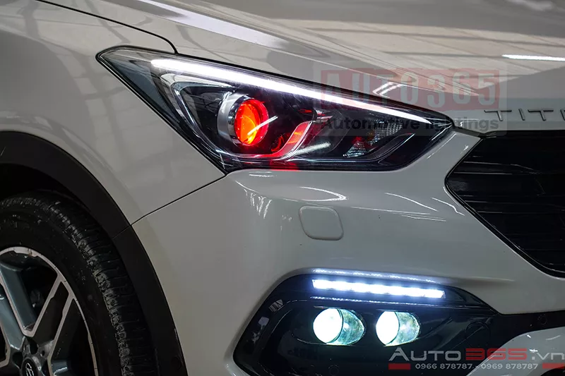 Bi gầm giải pháp tăng sáng hiệu quả cho Hyundai Santafe