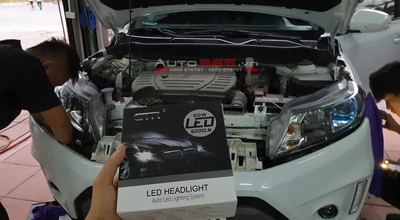 Suzuki Vitara nâng cấp đèn led GTR siêu sáng