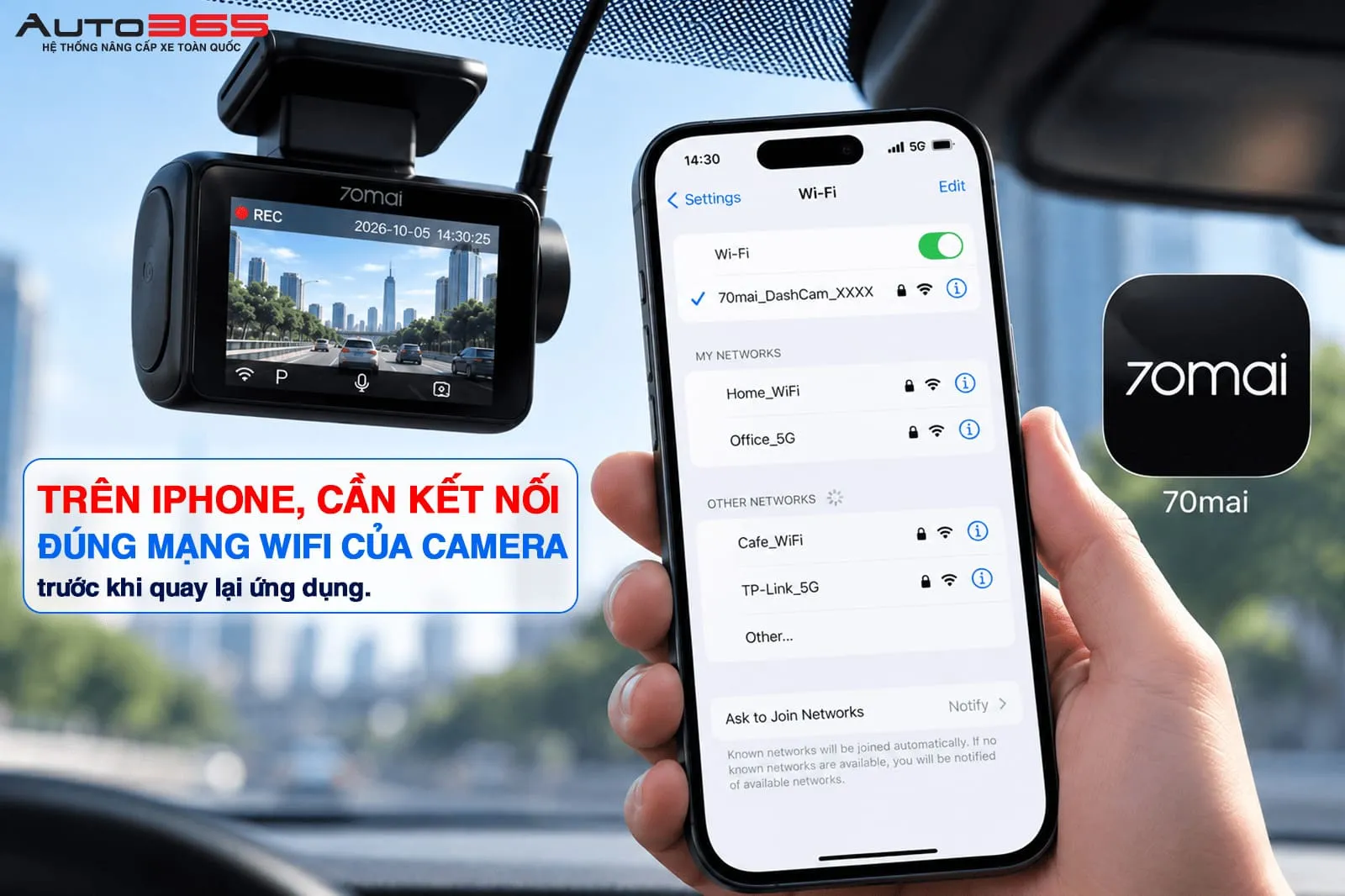 Cách kết nối camera hành trình với điện thoại iPhone