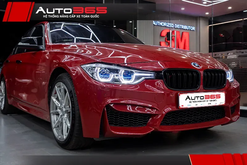 BMW 3 F30 sau khi lắp bi LED AES Turbo BM tại Auto365