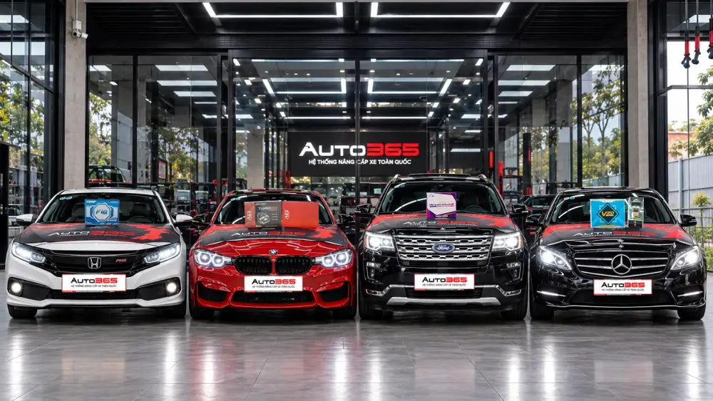 Các xe nâng cấp đèn với cấu hình riêng tại showroom Auto365 (ảnh minh họa)