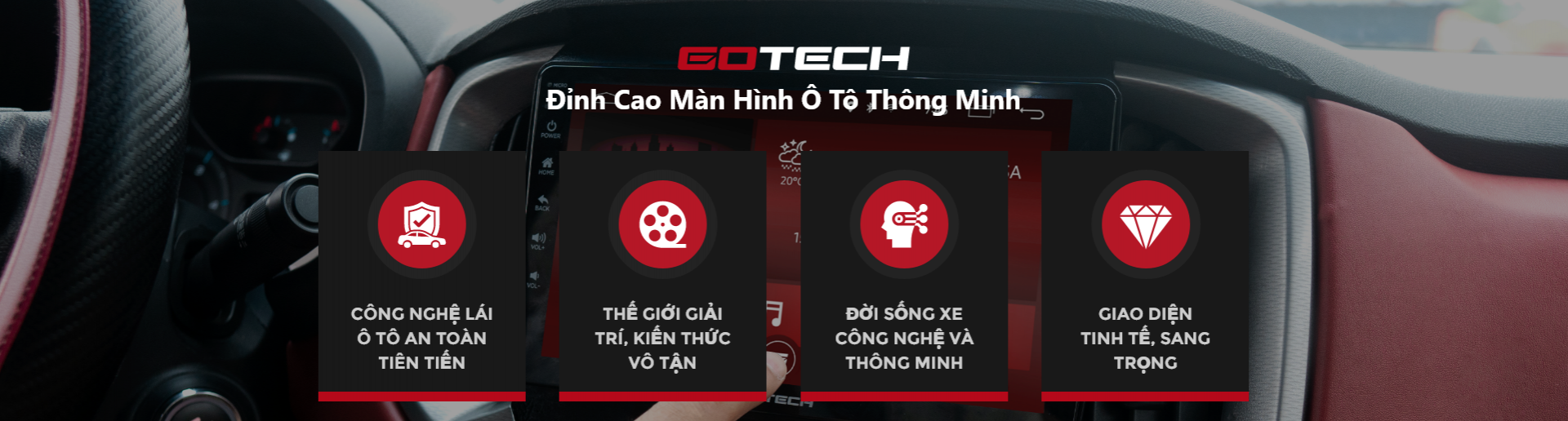 Màn hình DVD Gotech – Tích Hợp Cả Thế Giới Trong Tầm Tay