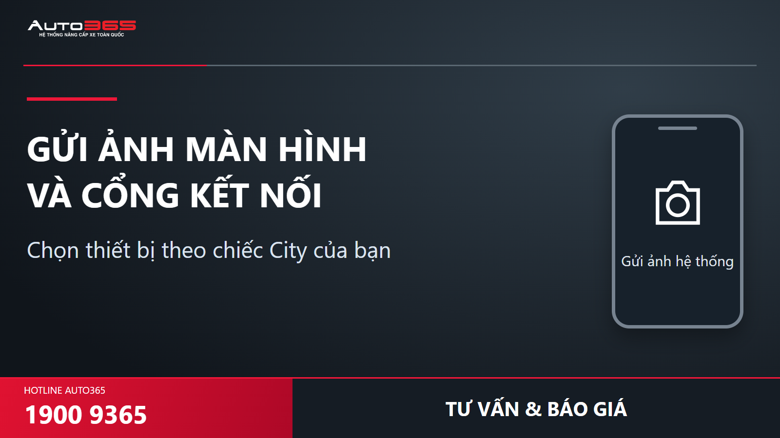 Auto365 tư vấn Android Box Honda City theo ảnh màn hình và cổng kết nối, hotline 1900 9365