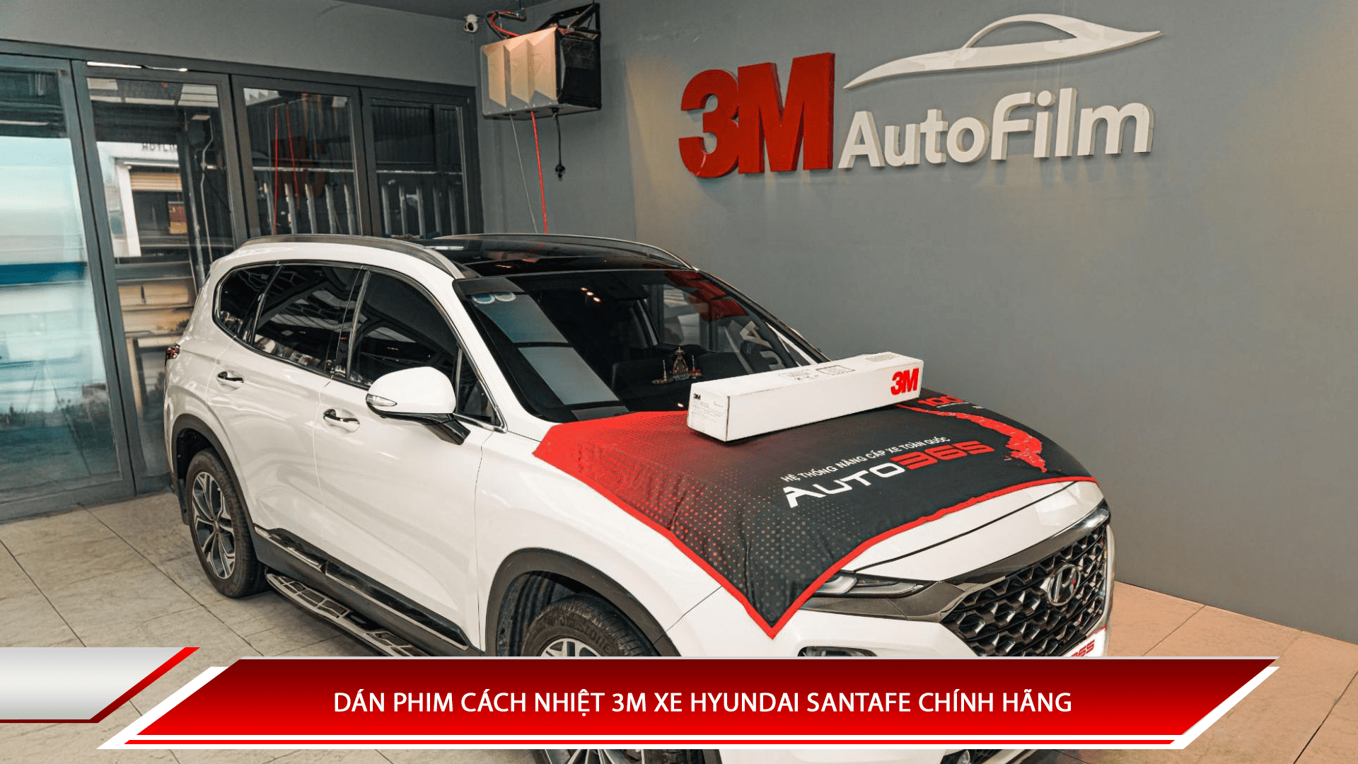 Dán phim cách nhiệt 3M xe Hyundai Santafe chính hãng