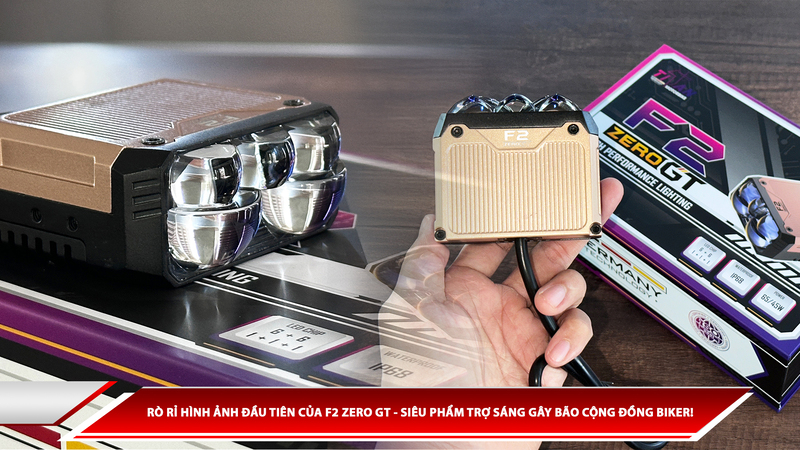 Rò rỉ hình ảnh đầu tiên của F2 Zero GT - Siêu phẩm trợ sáng gây bão cộng đồng biker!