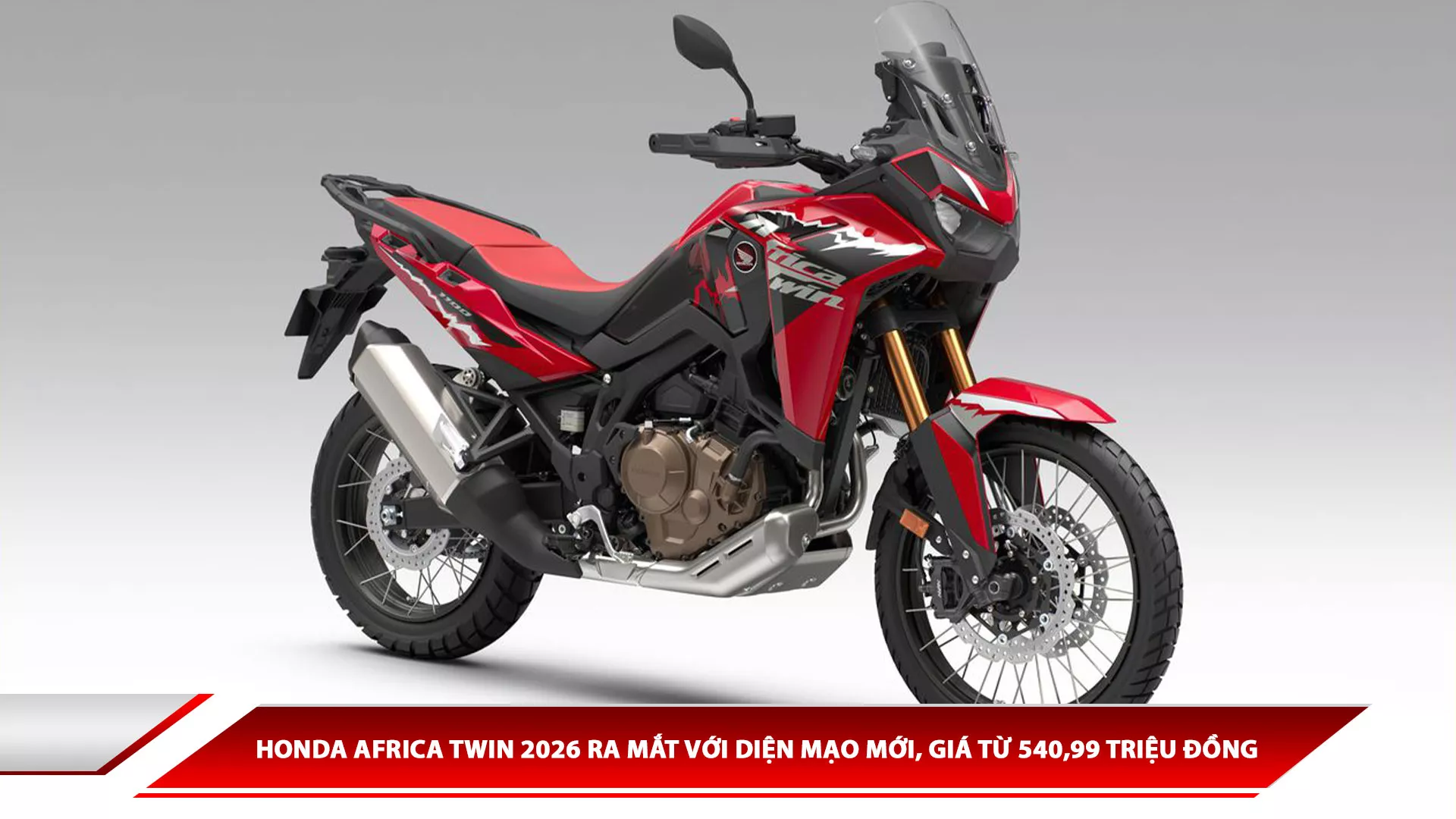 Honda Africa Twin 2026 ra mắt với diện mạo mới, giá từ 540,99 triệu đồng