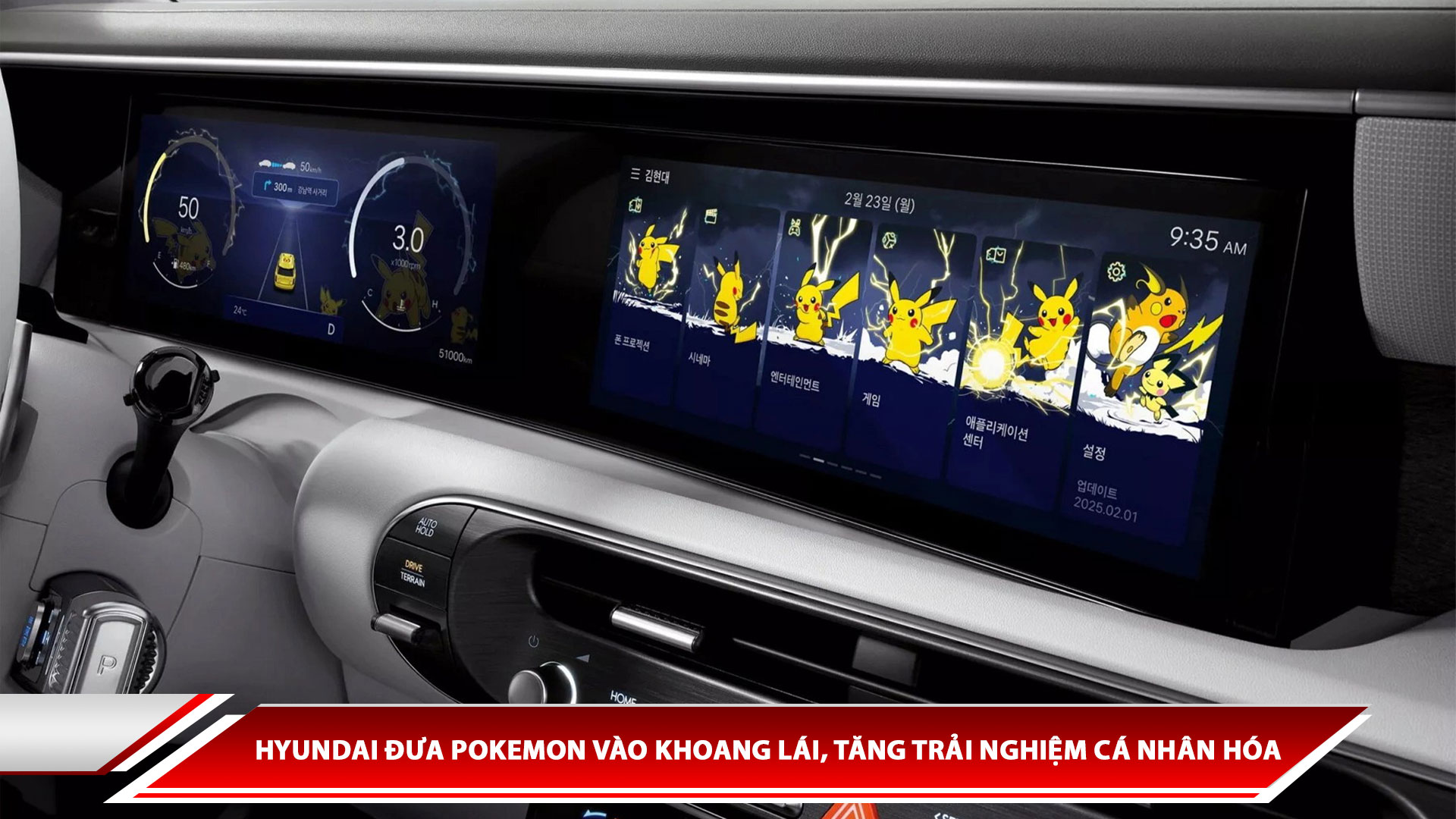 Hyundai đưa Pokemon vào khoang lái, tăng trải nghiệm cá nhân hóa