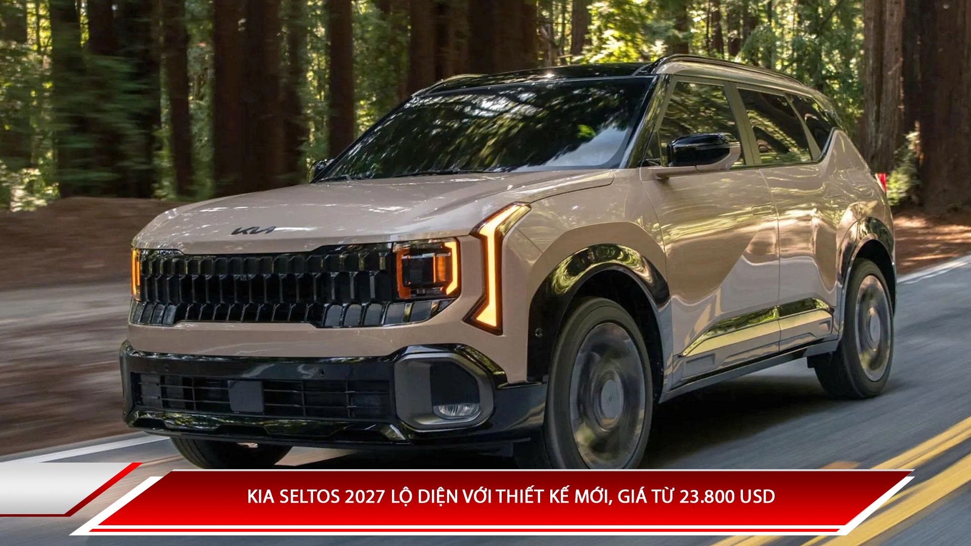 Kia Seltos 2027 lộ diện với thiết kế mới, giá từ 23.800USD