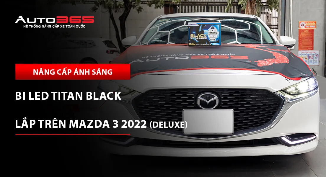 Mazda 3 2022 Deluxe lắp đèn chính Titan Black 2026