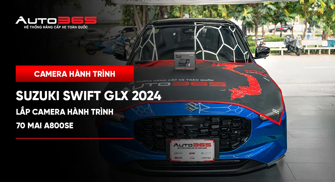Suzuki Swift GLX 2024 lắp camera hành trình 70mai A800SE 