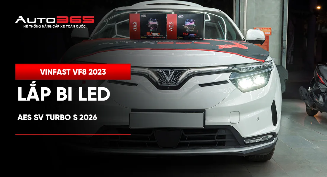VinFast VF8 2023 lắp bi LED AES SV Turbo S 2026
