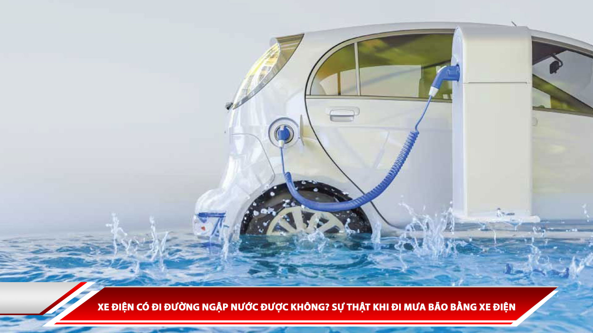 Xe điện đi đường ngập nước được không? Sự thật khi đi mưa bão bằng xe điện 