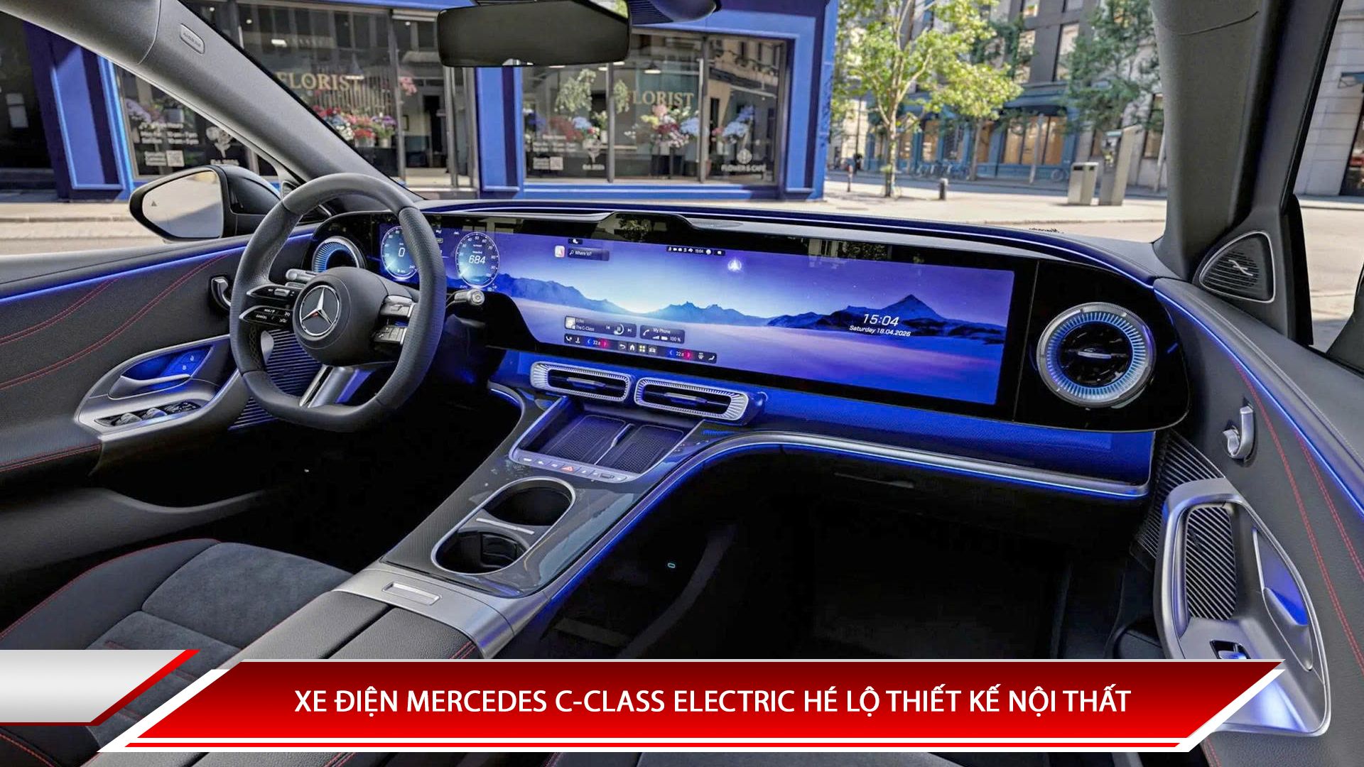 Xe điện Mercedes C-Class Electric hé lộ thiết kế nội thất