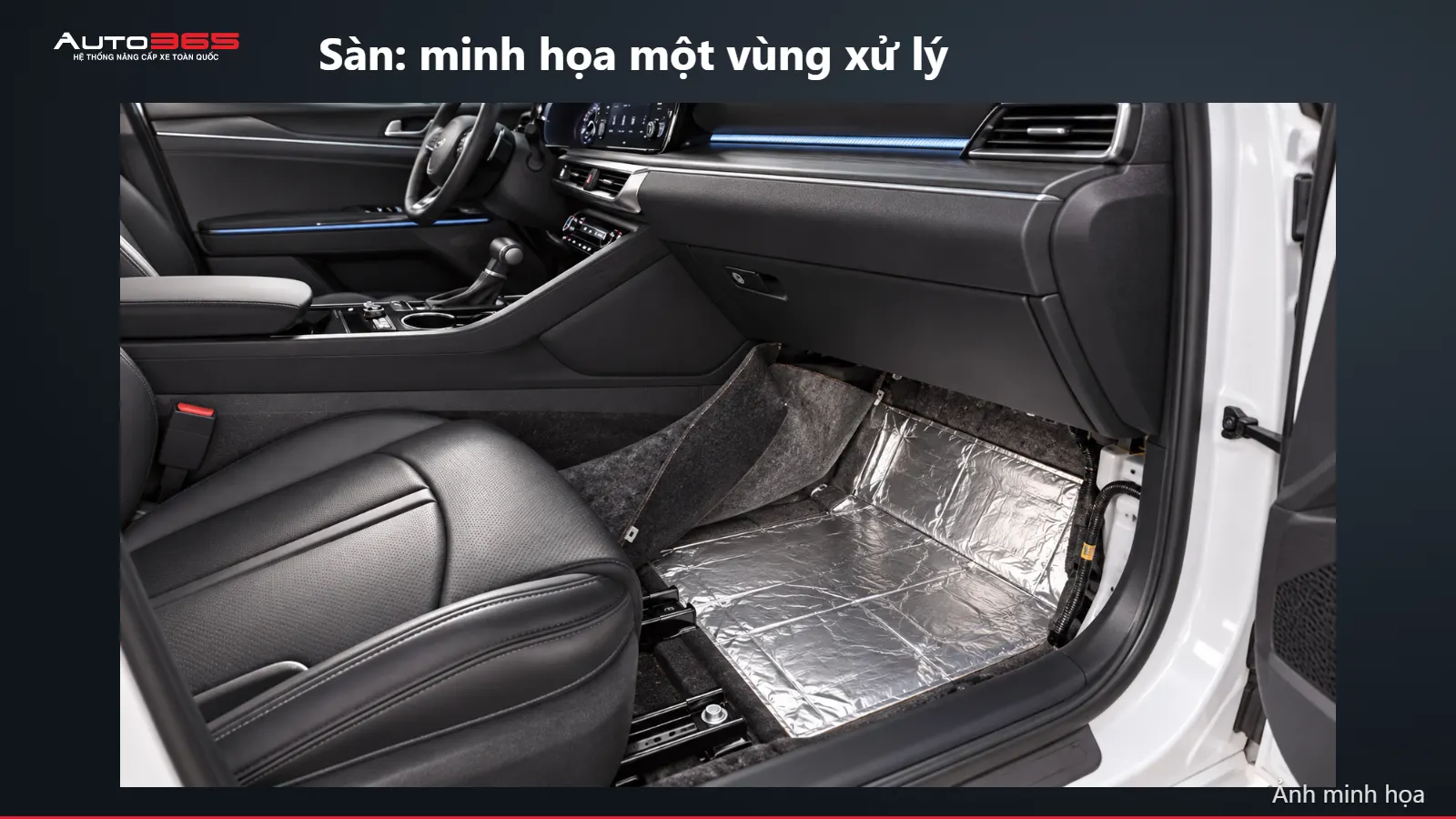 Minh họa mô phỏng trên xe: Sàn: minh họa một vùng xử lý
