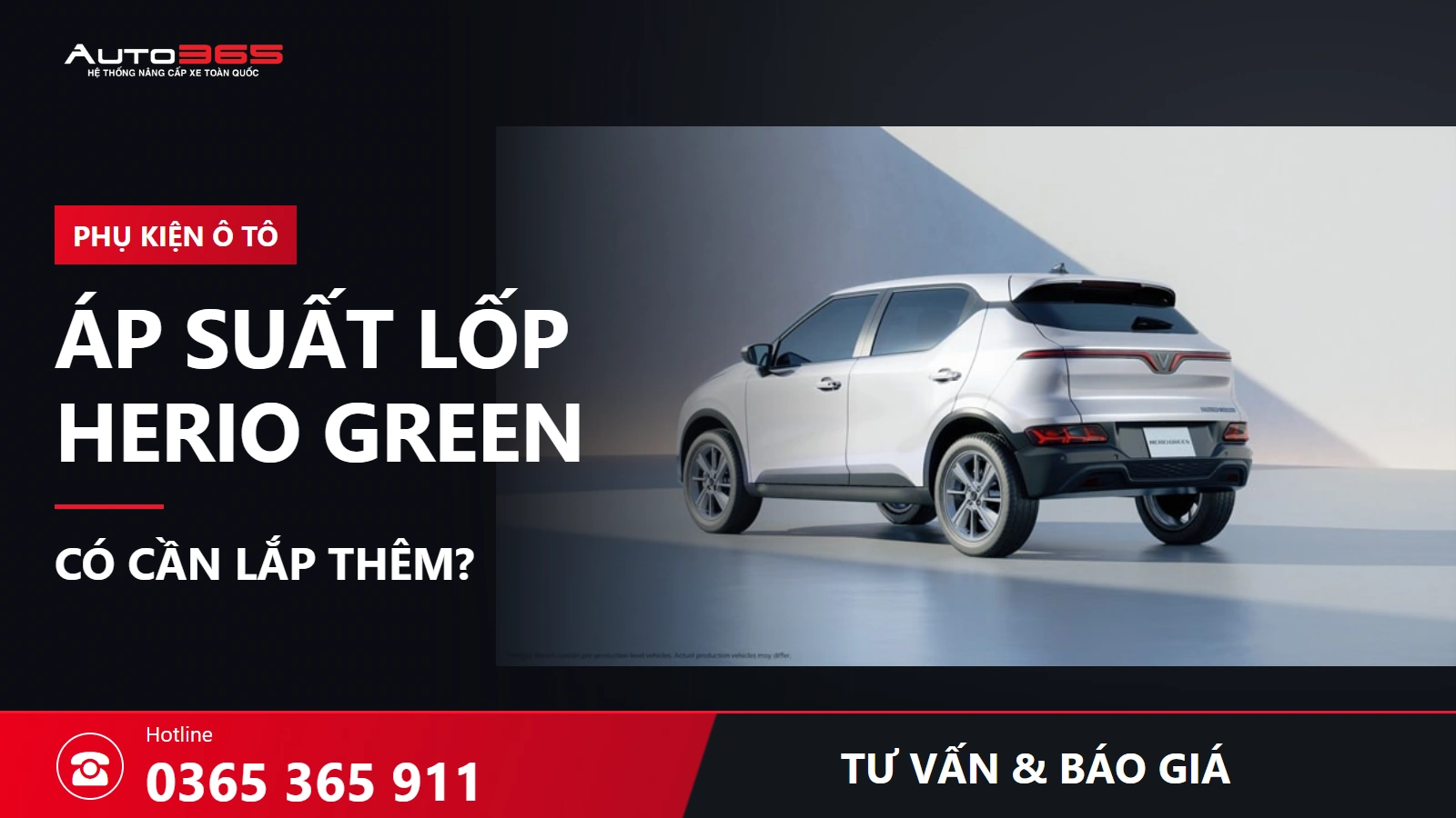 Herio Green có cần lắp thêm cảm biến áp suất lốp? Nên chọn loại nào, giá bao nhiêu?