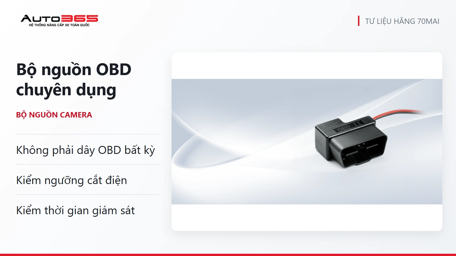 Ảnh sản phẩm bộ nguồn OBD-II 70mai từ hãng.