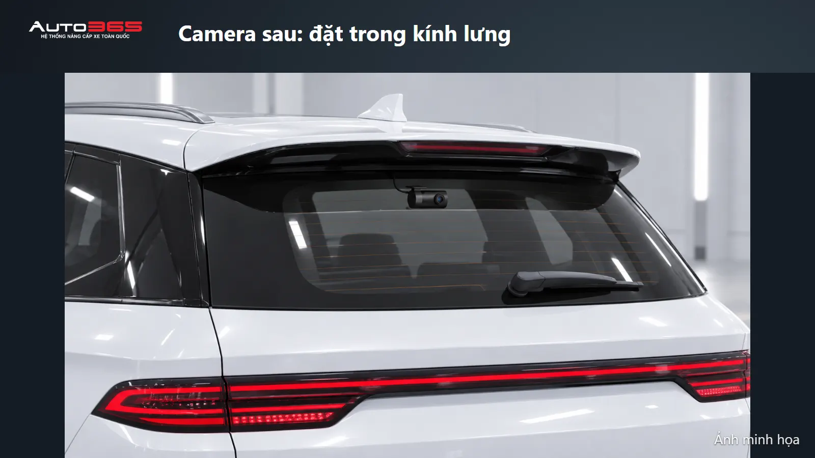 Ảnh minh họa mô phỏng: Camera sau: đặt trong kính lưng cho BYD Sealion 5.