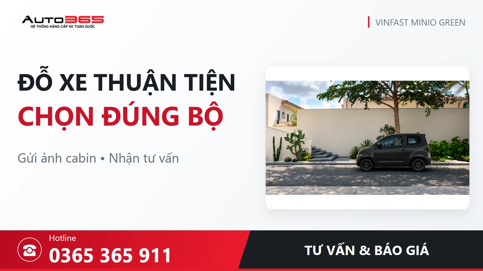 CTA Auto365 tư vấn hỗ trợ đỗ xe Minio Green hotline 0365 365 911